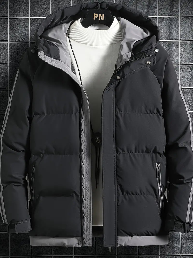 Herr Vinterjacka Vadderad Modern Design Polyester-3