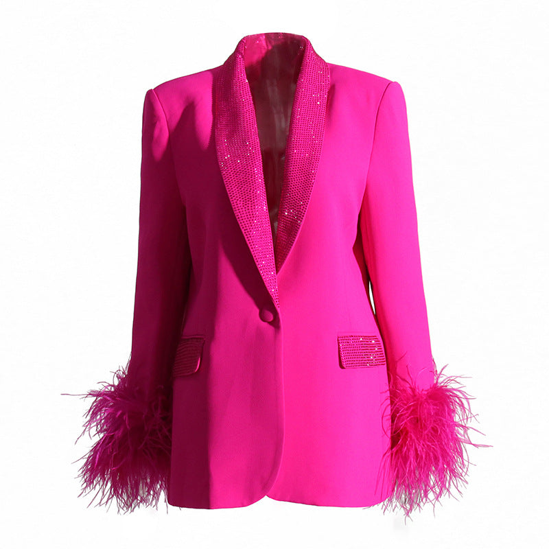 Kvinnors Kostym Elegant Polyester-4