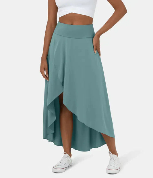 Dam Midi Kjol med Inbyggda Shorts i 4-vägs Stretchmaterial-1