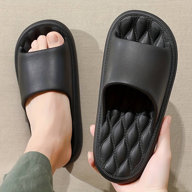 Herrtofflor Icke-halkiga Komfort Textil Gummi-2