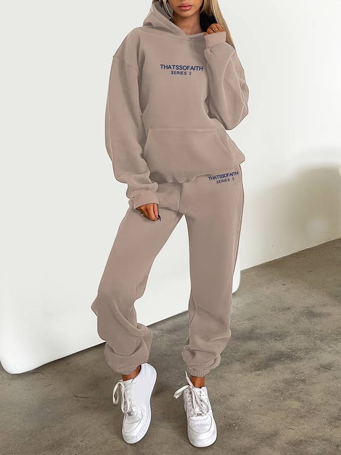 Variant image for Kvinnors Tvådelad Jogging Set Sportig Design Andningsbart Material-11