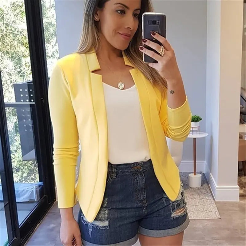Kvinnors Blazer Avslappnad Linne 5