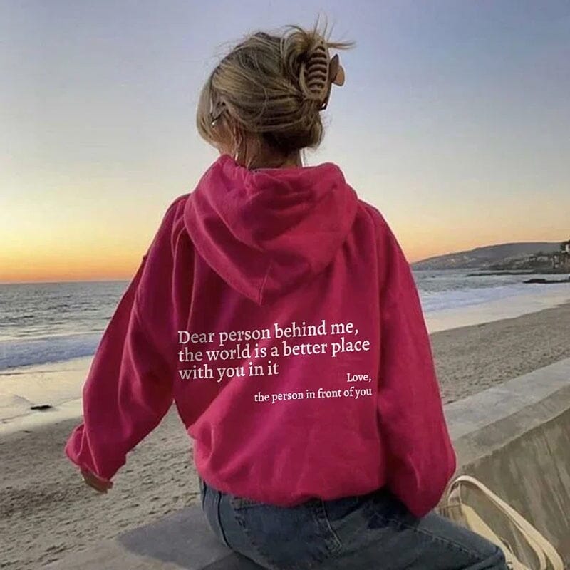 Unisex Hoodie mit Freundlichkeit Botschaft – Weiche 100% Baumwolle, Bequeme Passform, Ideal für Alltag und Freizeit 6