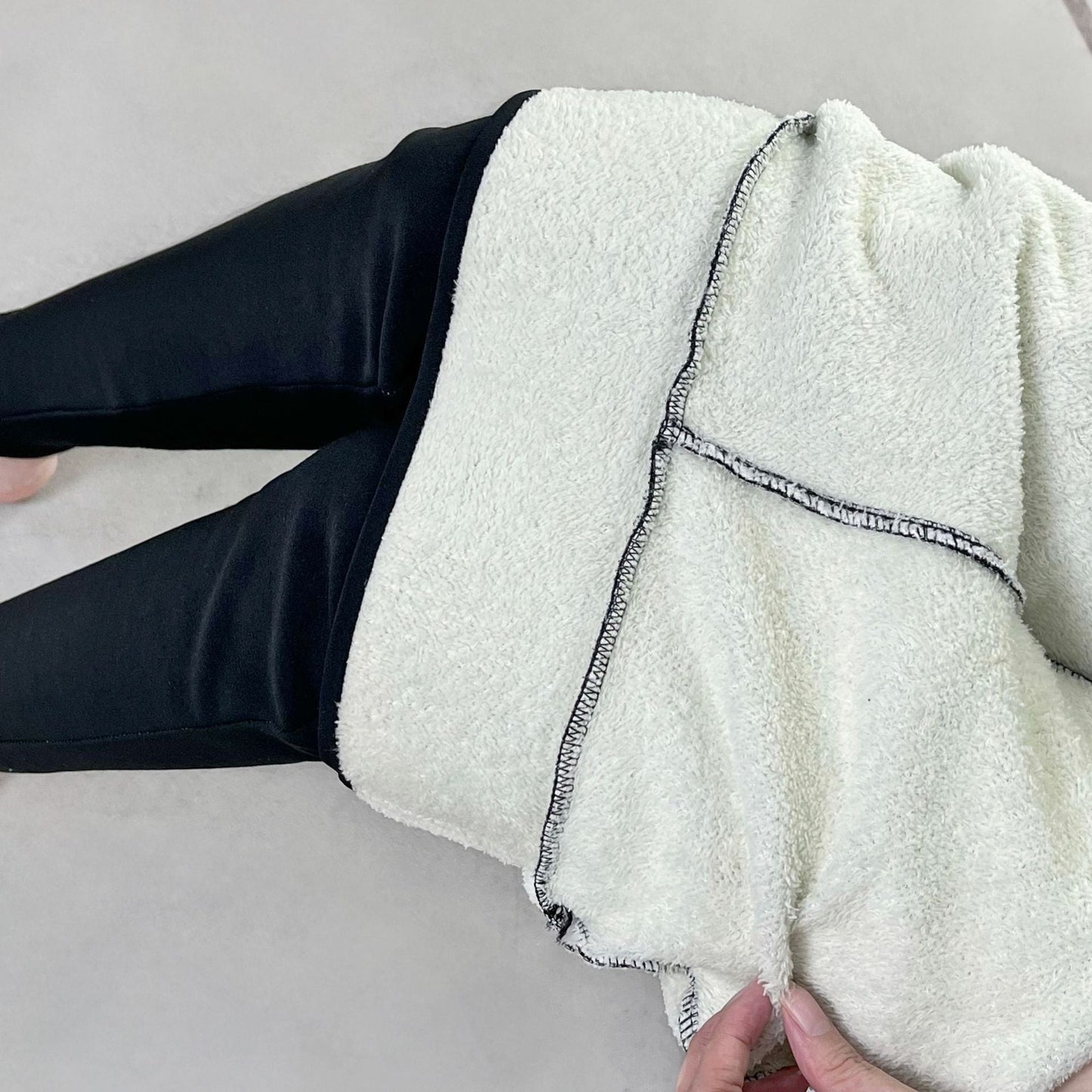 Damleggings Hög Midja Fleece Foder för Kalla Vinterdagar-2