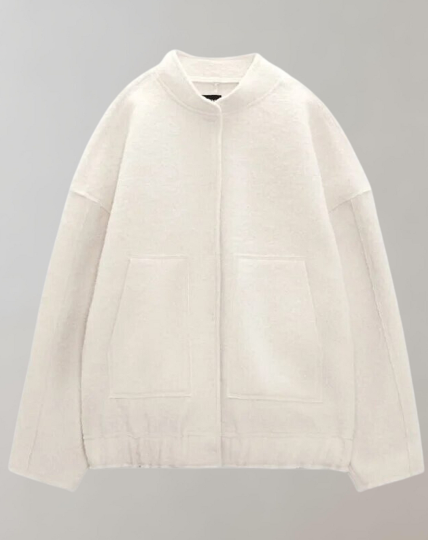 Damjacka Bomber Avslappnad Polyester med Dekorativ Design 5