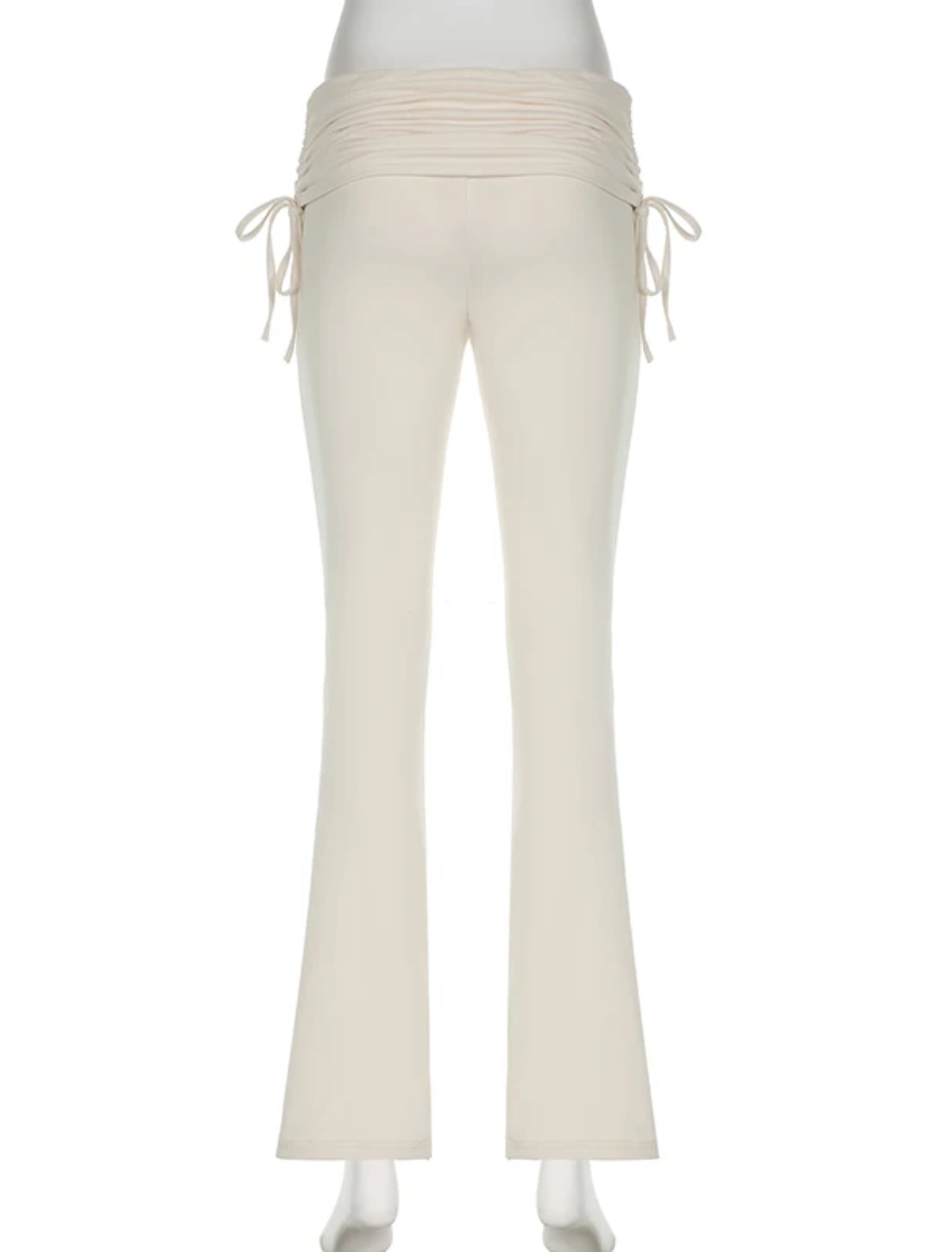 Dam Byxor Med Resår I Midjan Snygga Hög Midja Elastisk 3