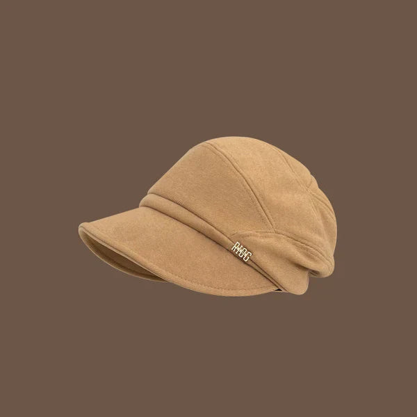 Dam Cabbie Hatt Elegant Bomulls- och Ullmix-4