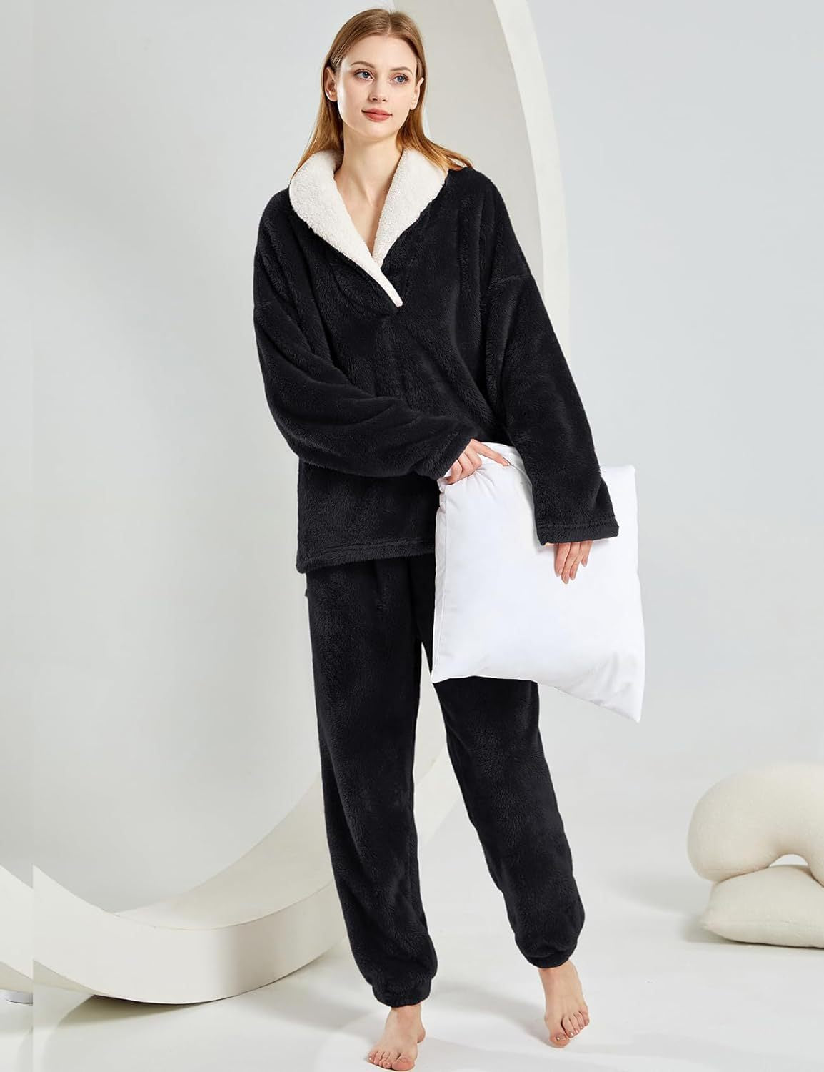 Variant image for Dam Pyjamas Set Julmotiv Plysch för Kalla Vinterkvällar-5