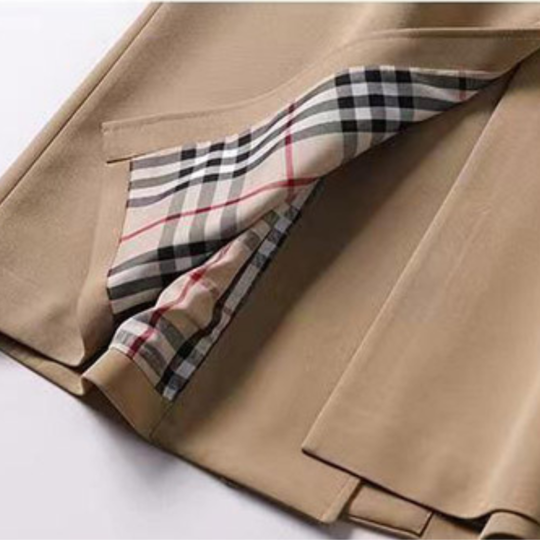 Kvinnors Trenchrock Klassisk Polyester Elegant-5