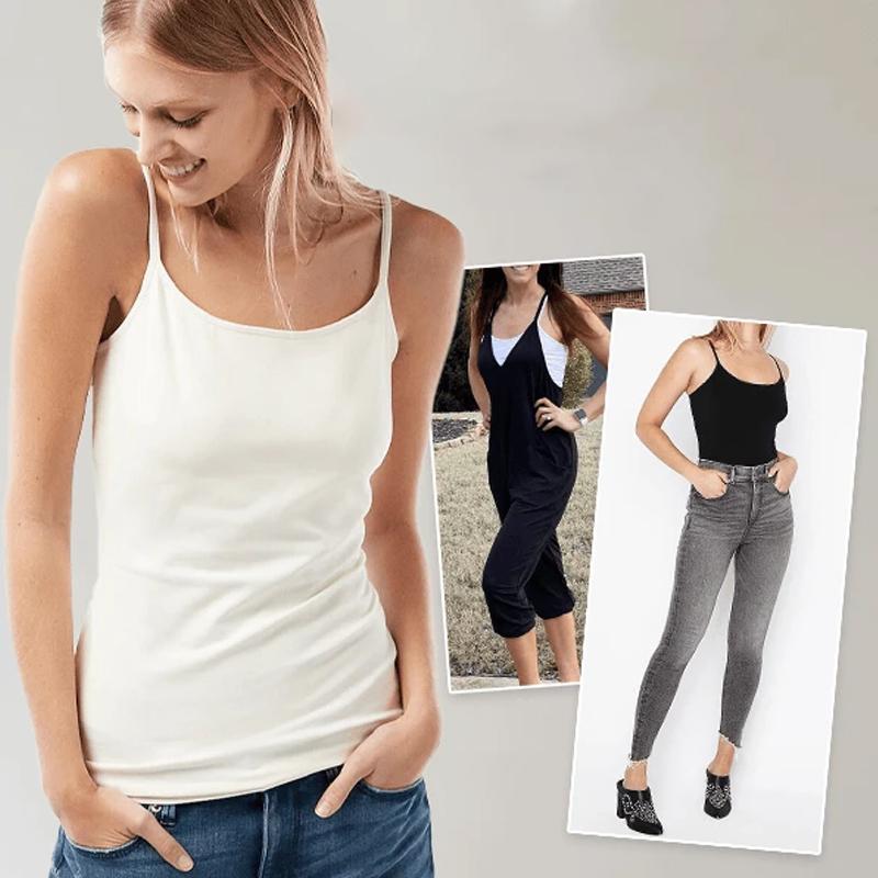 Dam Tank Top med Integrerad Behå Mjuk Tyg 6