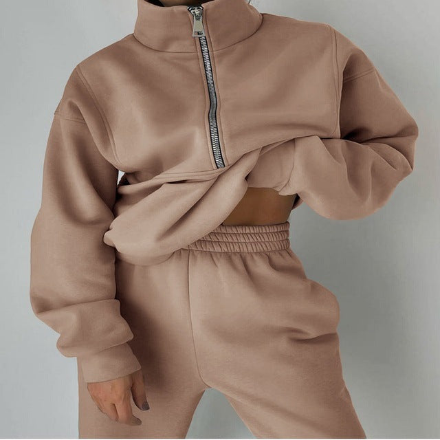 Variant image for Dam Träningskläder Uppsättning Hoodie och Joggingbyxor Polyester och Bomull-10