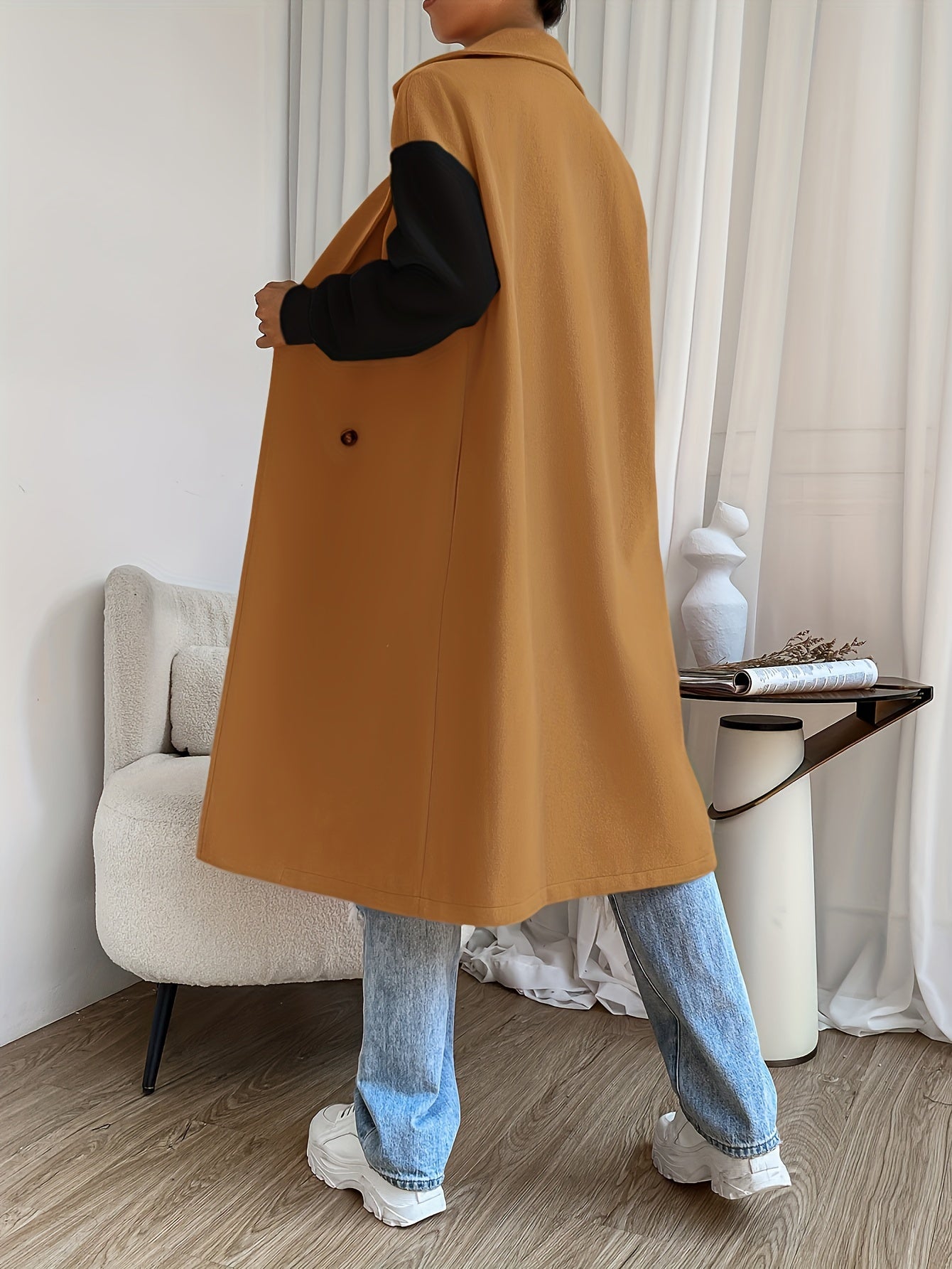 Dam Trenchcoat Vindtät Design med Bälte i Högkvalitativt Material-3