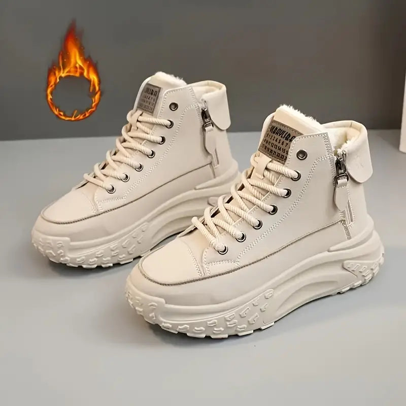 Dam Platåstövlar med Plyschfoder och Termofutter 9