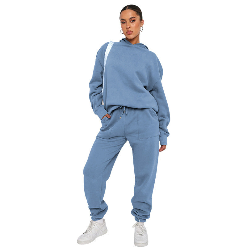 Dam Tracksuit Joggingdräkt med Huva Andningsbart Material-6