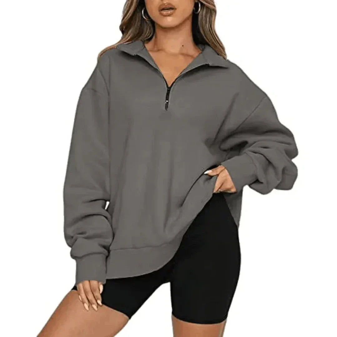 Variant image for Dam Vintertröja Kvart-Zipper Mjuk Tyg-19