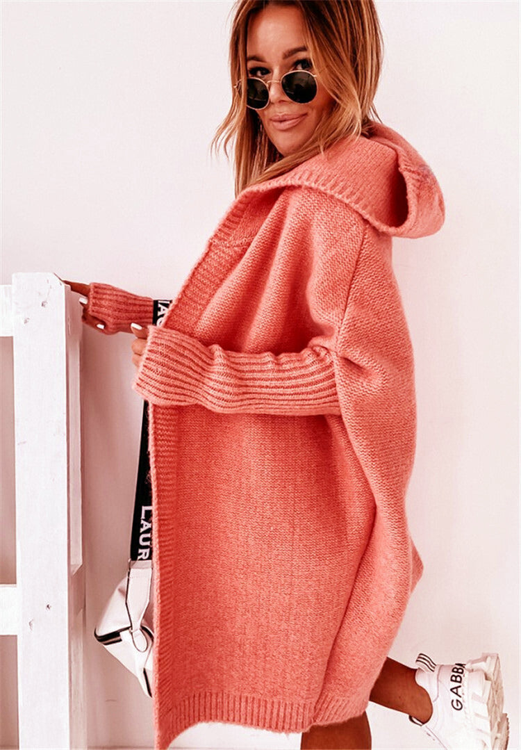 Damjacka Stickad Långärmad Lätt Akryl för Kalla Väderförhållanden-5