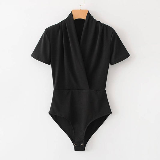 KortĂ€rmad Bodysuit Dam i Stretch Polyester och Spandex â Smickrande Passform för Vardags- och Festbruk 1