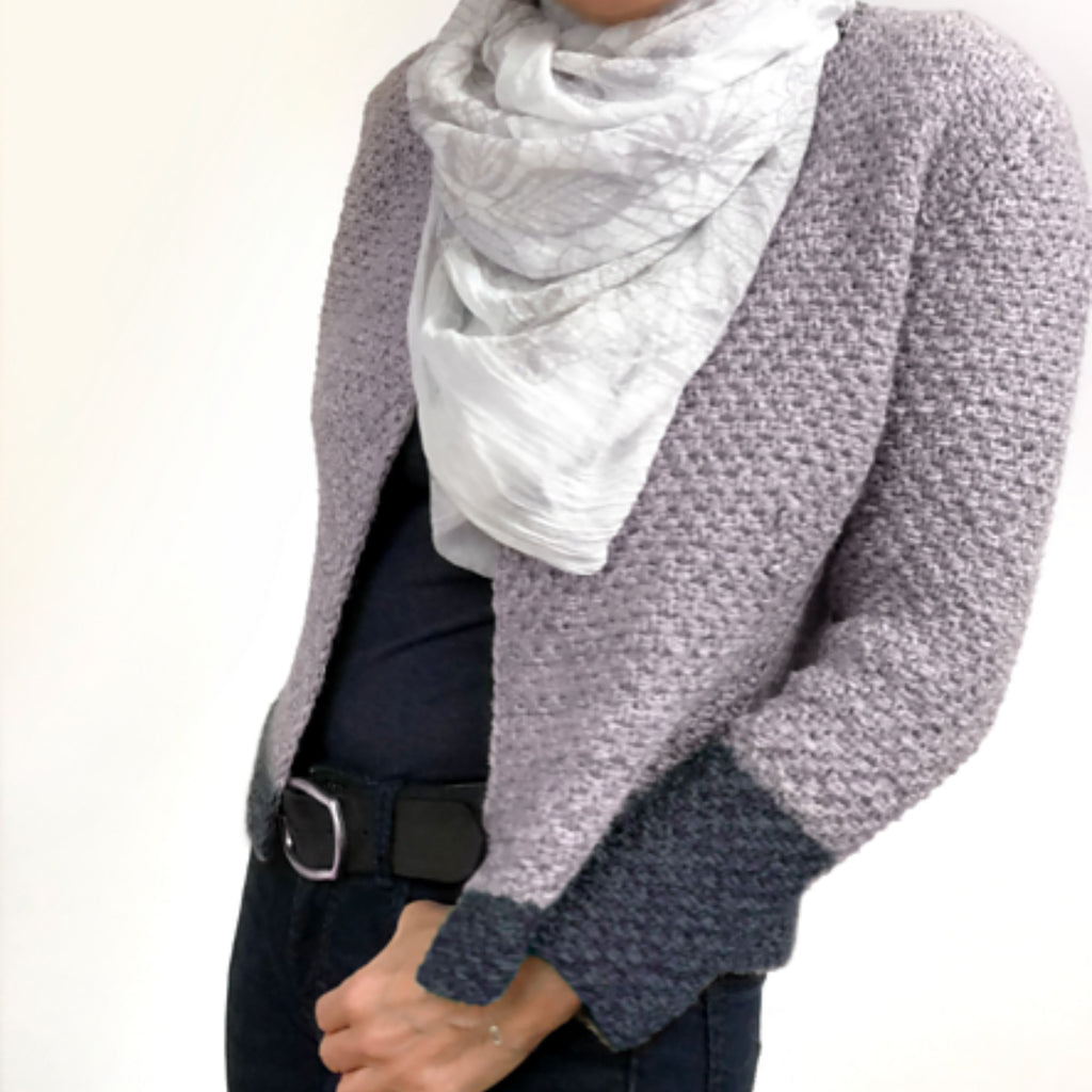 Dam Lång Kofta Mjuk Elegant Stickad Fiber-2