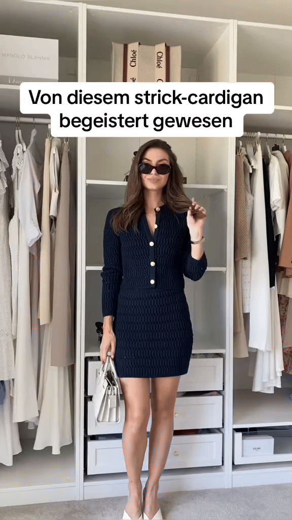 Lång Kofta Dam Mjuk Stickad Cardigan – Elegant Design för Vardag och Fest 2