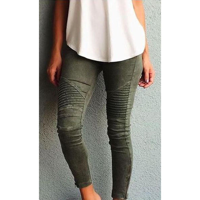 Variant image for Damleggings Veckade Detaljer Stretchigt Material-11