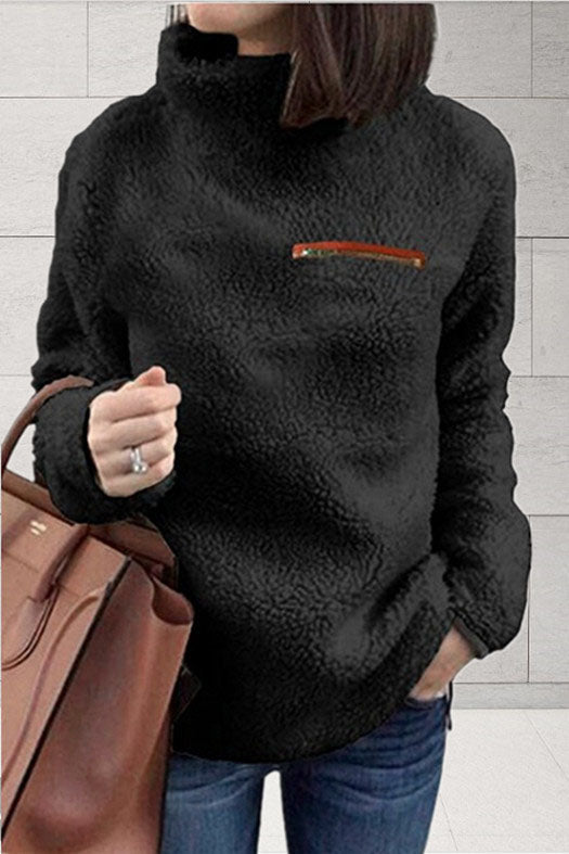 Variant image for Dam Pullover Hög Krage Långärmad Stretchmaterial-4