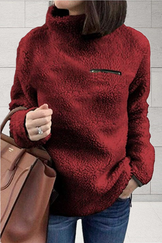 Variant image for Dam Pullover Hög Krage Långärmad Stretchmaterial-3