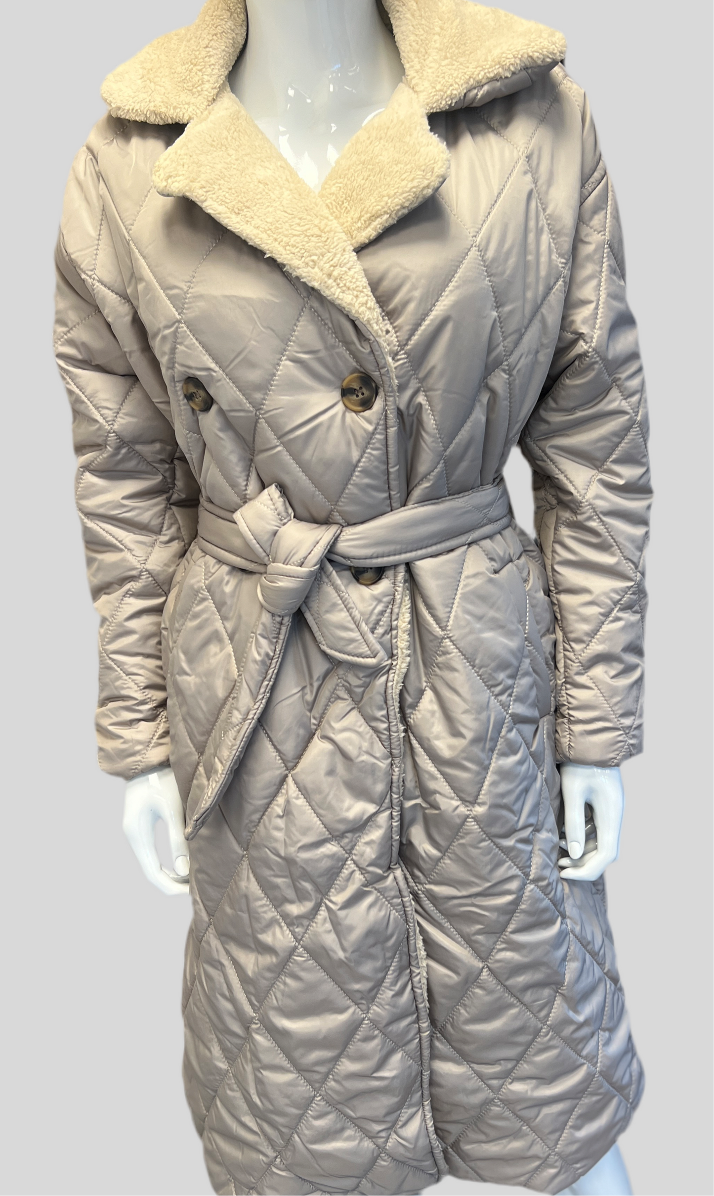 Lång Vinterjacka Dam Buffertdesign Vattenavvisande Material-2