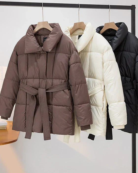Kvinnor Casual Jacka Lätt Fyllning med Lapels-2