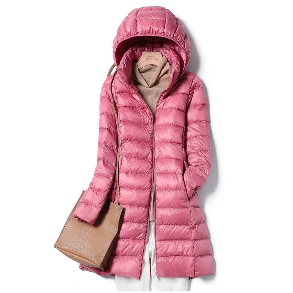 Damjacka Vinter Parka Lätt Polyester Andningsbar Tidlös Design 12
