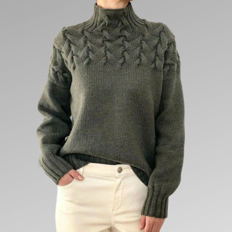 Variant image for Dam Turtleneck Tröja Mjuk Akrylblandning Varm och Bekväm-36