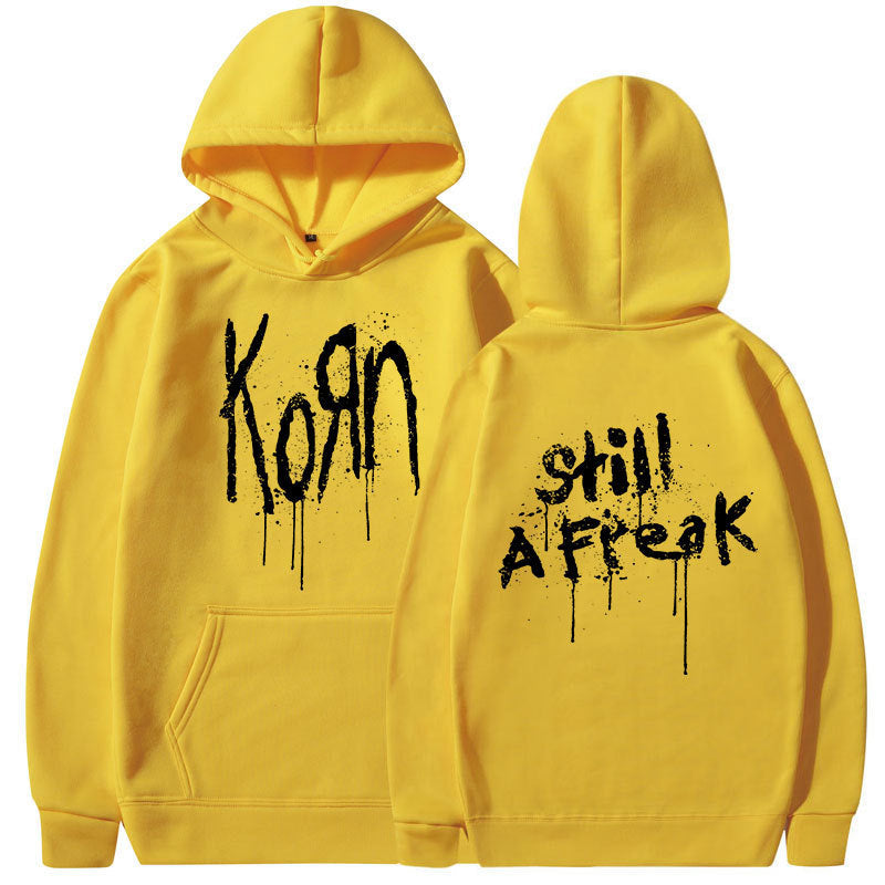 Variant image for Hoodie Herr Retro Band Design Polyester Avslappnad Passform-29