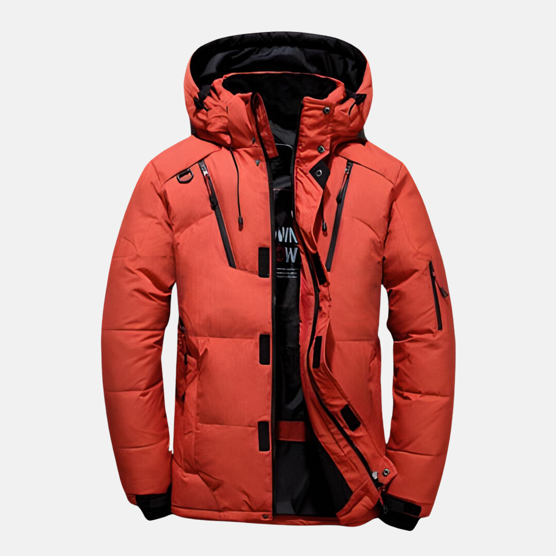 Herr Vinterjacka Vattenavvisande och Vindtät Polyester med Utmärkt Isolering-1