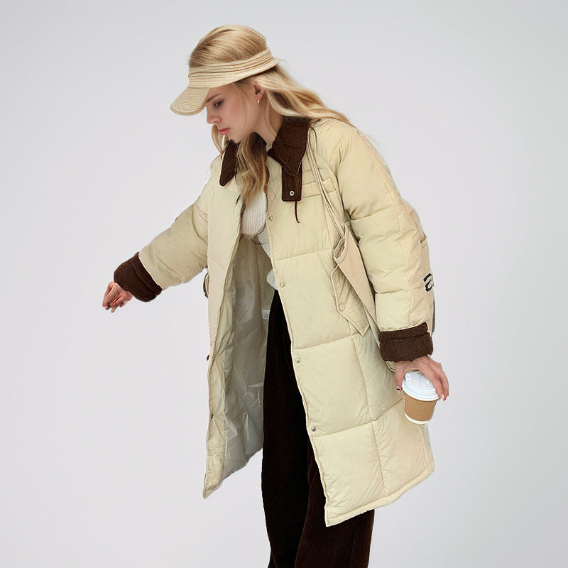 Dam Bomullsjacka Avslappnad Tjock Polyester 4