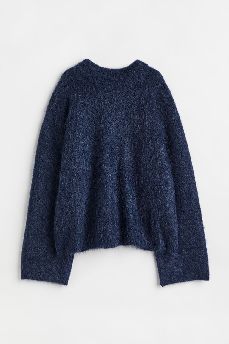 Dam Pullover Överdimensionerad Mohair 8