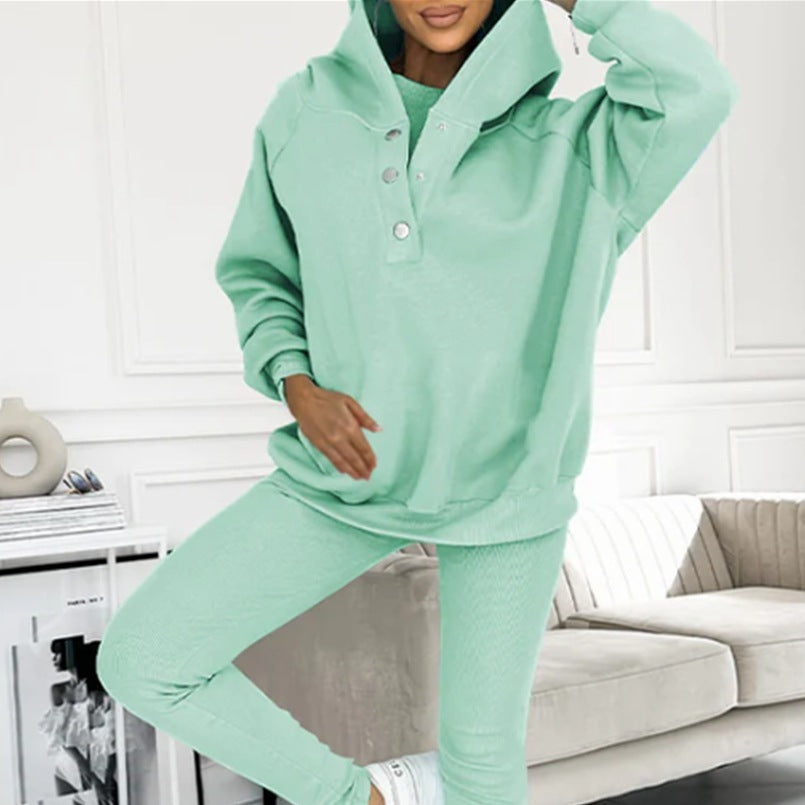 Dam Sportig Uppsättning Oversized Topp 100% Bomull-6