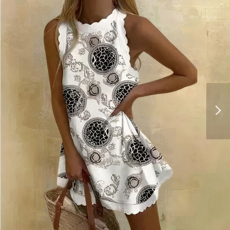 Variant image for Dam Kort Sommarklänning Elegant Polyester för Midsommar och Fest-85