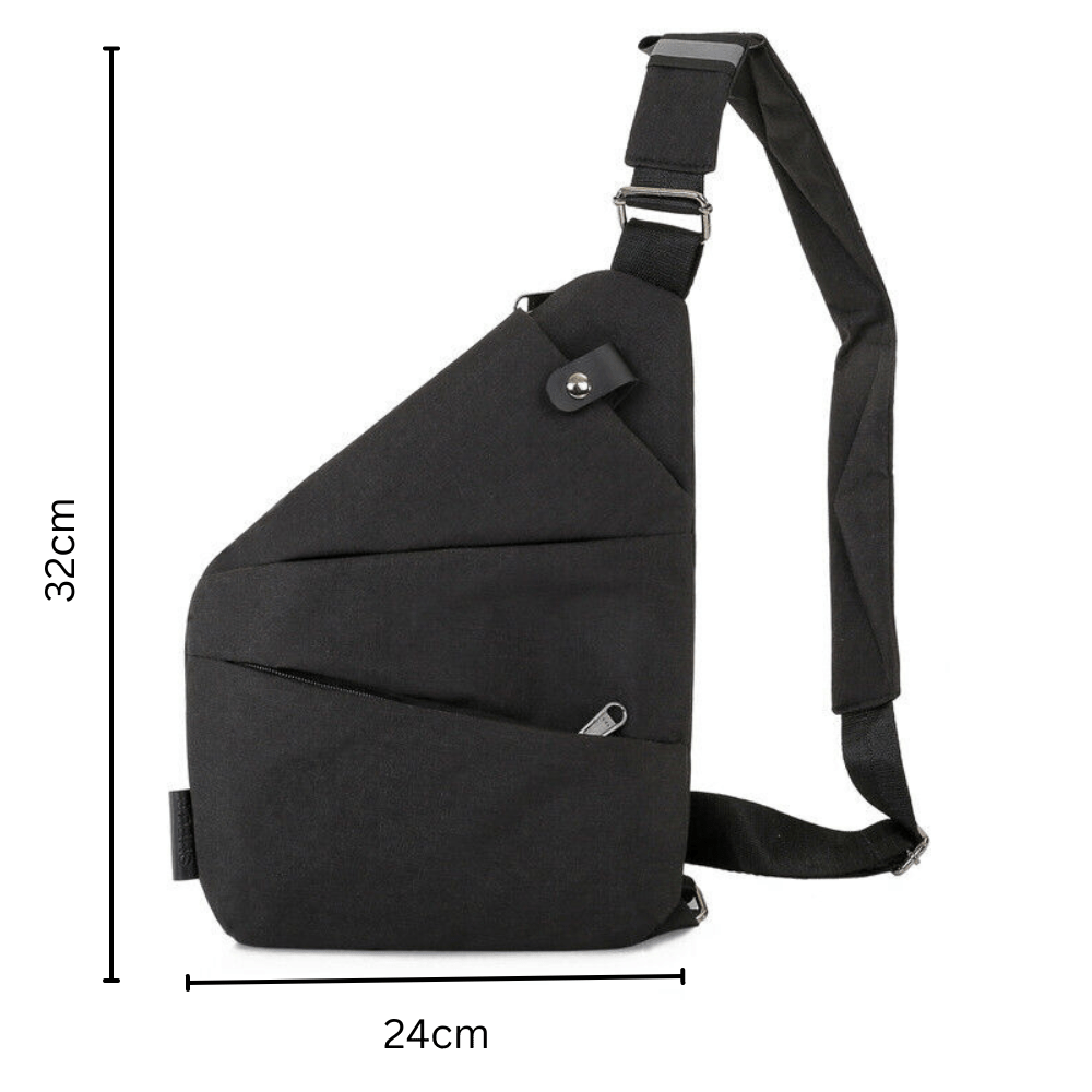 Unisex Crossbody Väska Vattentålig Robust Material Med Djupa Fickor 6