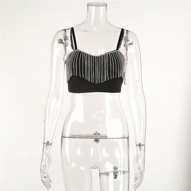 Festtoppar Dam Överdimensionerad Top med Fransar i Bomull och Polyester-5