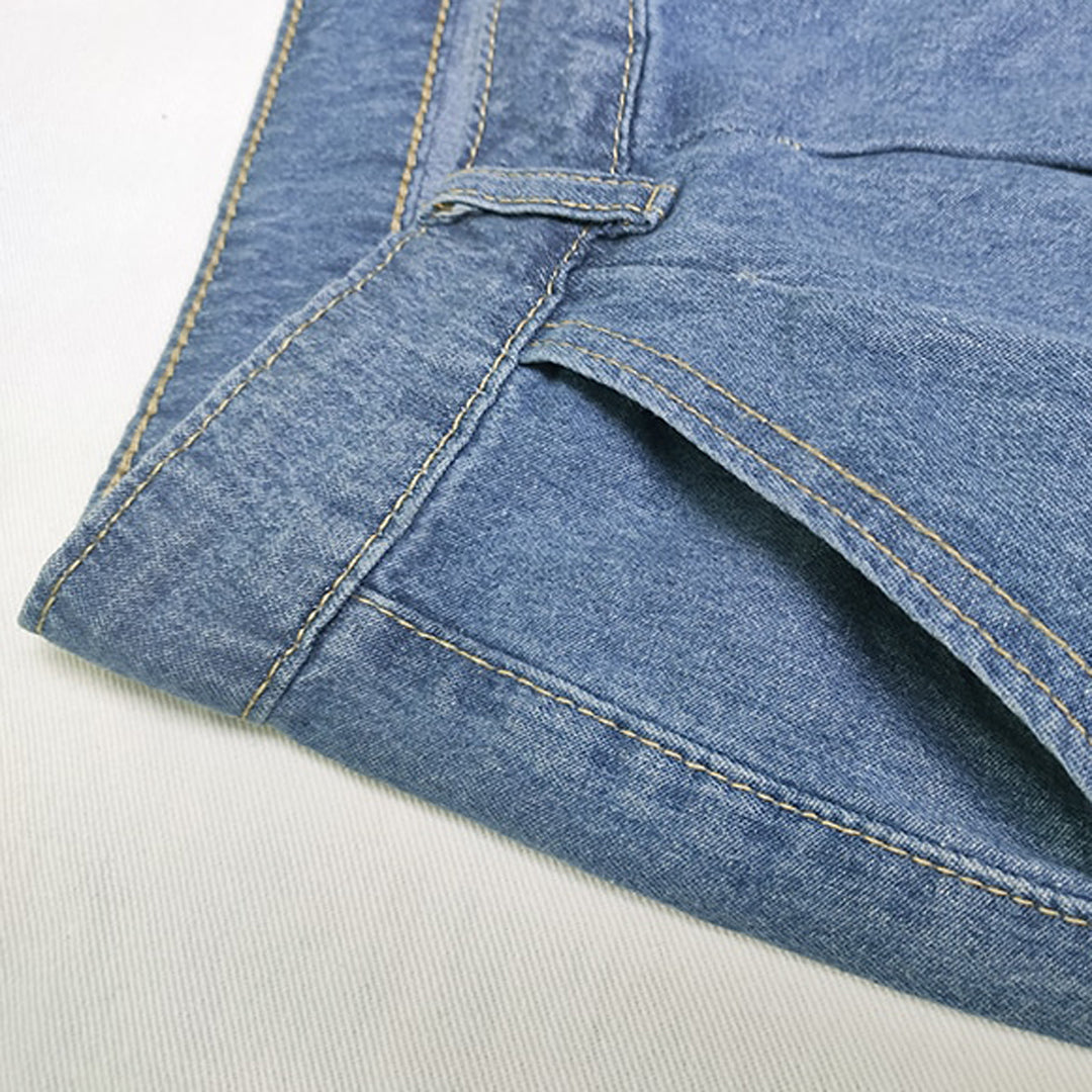Dam Jeans Avslappnad Bred Snitt Hållbar Denim-5