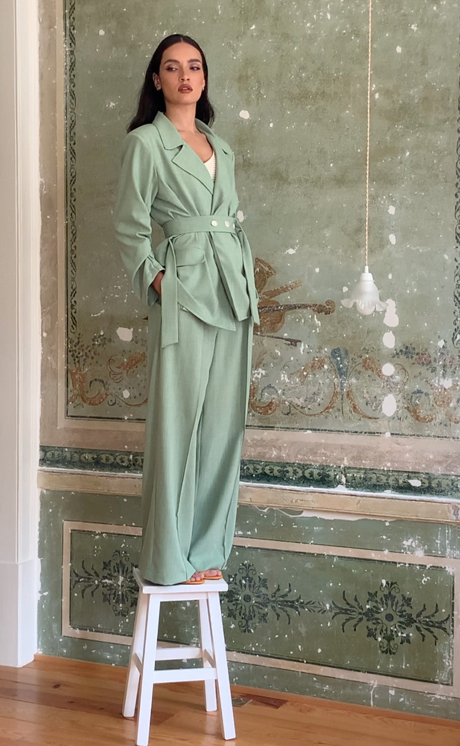 Dam Blazer Slim Fit Mjuk Polyester Rayon-6