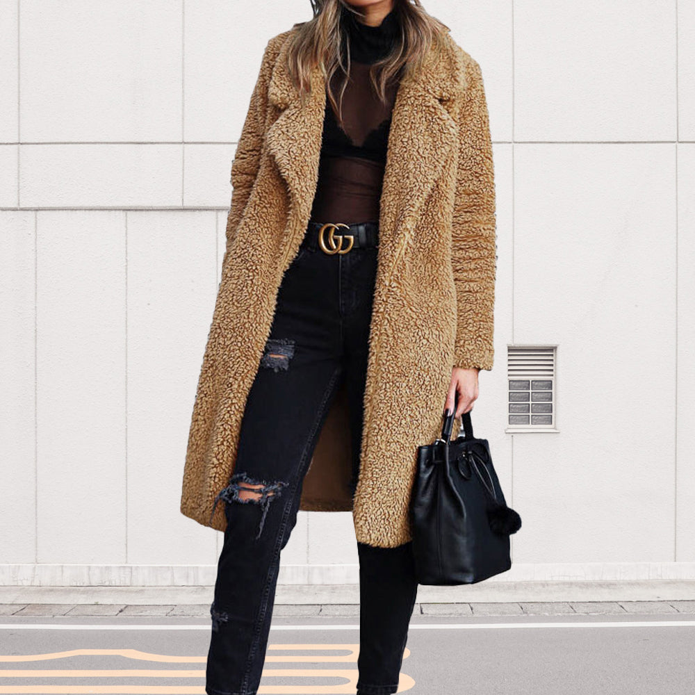 Variant image for Dam Kappa Lång Dubbelsidig Sammet med Långa Ärmar-21