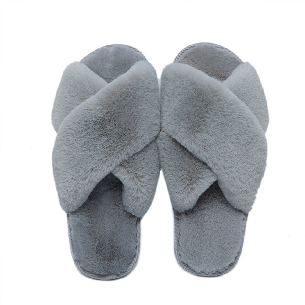 Kvinnors Mula Öppet Tåområde Korsad Fleece-2