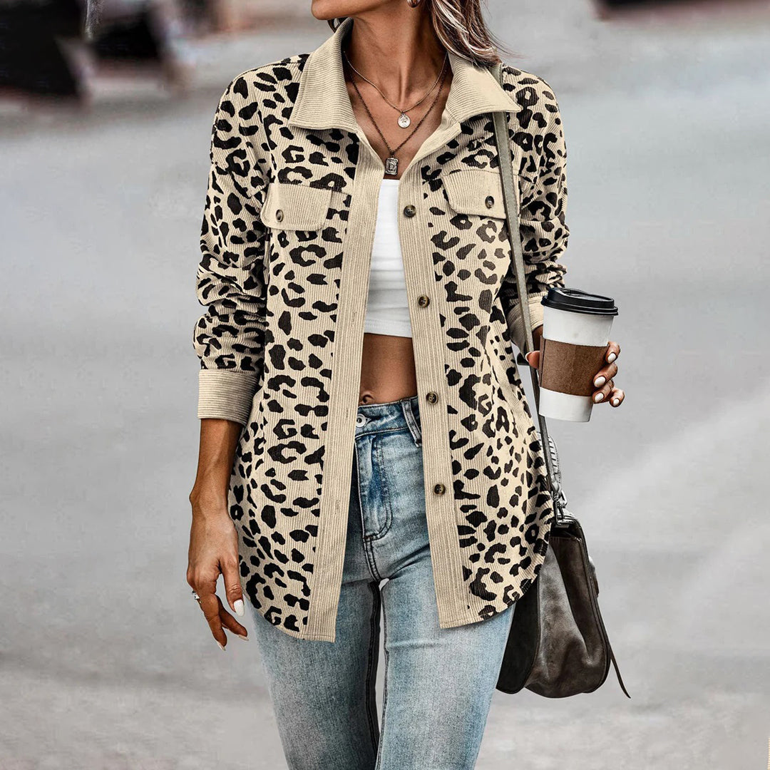 Damjacka Leopardmönster Modern Design Högkvalitativa Tyger-5