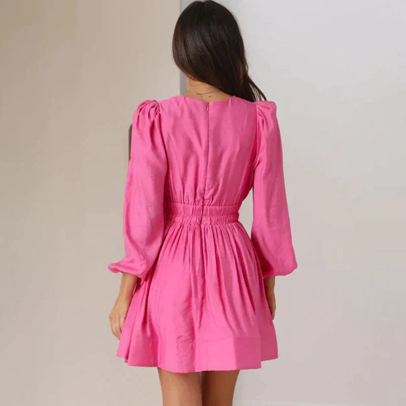 Dam Miniklänning Chic Polyester för Fina Tillfällen-6
