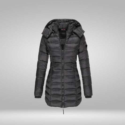 Dam Lång Kappa Elegant Polyester med Huva-1