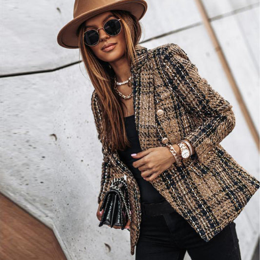 Dam Blazer Klassisk Stil Polyester FullÀngd Elegant-1