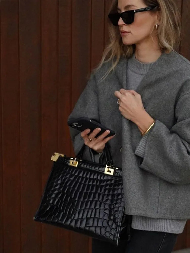 Lång Kofta Dam Löst Snitt Mjuk Ekologisk Bomull-5