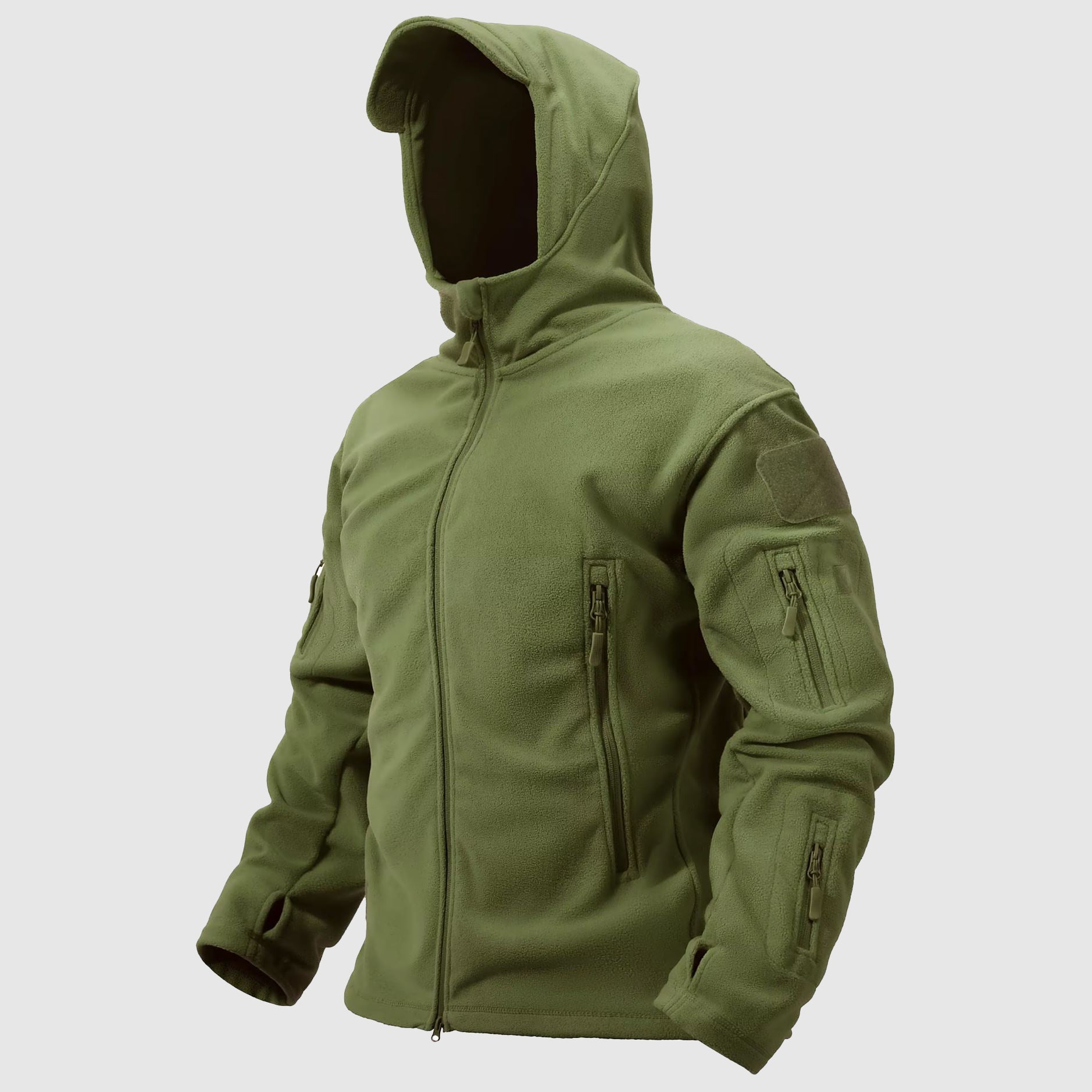 Slim Fit Thermojacka för Herrar med Justerbar Huva och Syntetisk Päls – Vinterjacka i Polyester med Fickor 8
