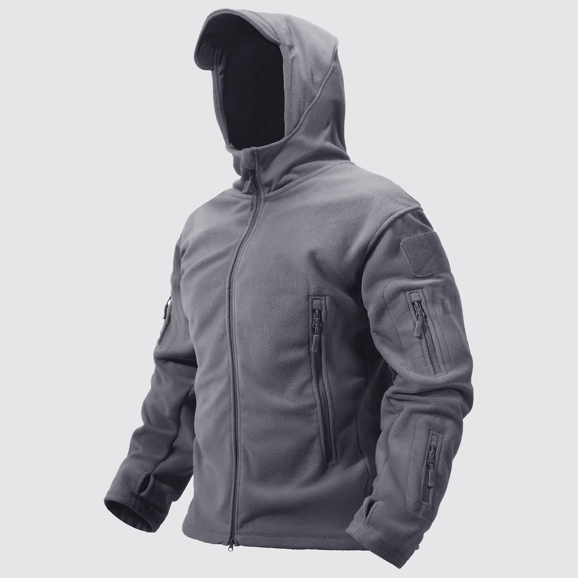 Slim Fit Thermojacka för Herrar med Justerbar Huva och Syntetisk Päls – Vinterjacka i Polyester med Fickor 6