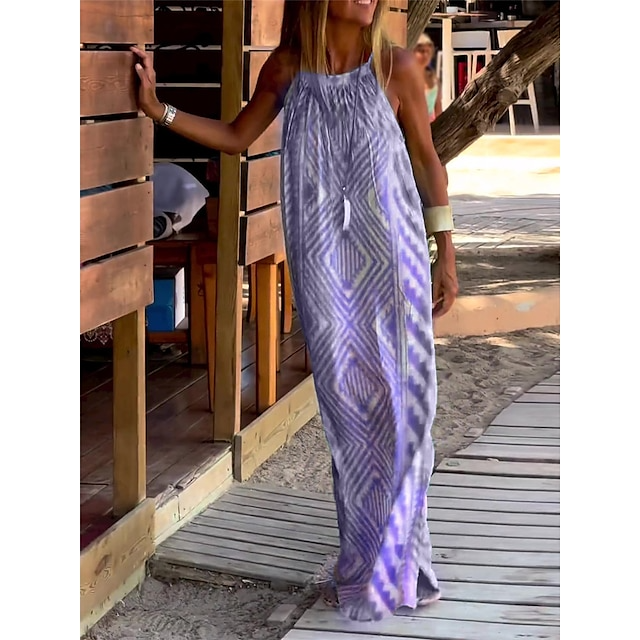 Variant image for Dam Sommarklänning Lätt och Luftig 100% Polyester Elegant Silhuett-11